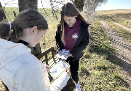 Kinder beim Wander-Bingo, © Tourist-Information Bitburger Land