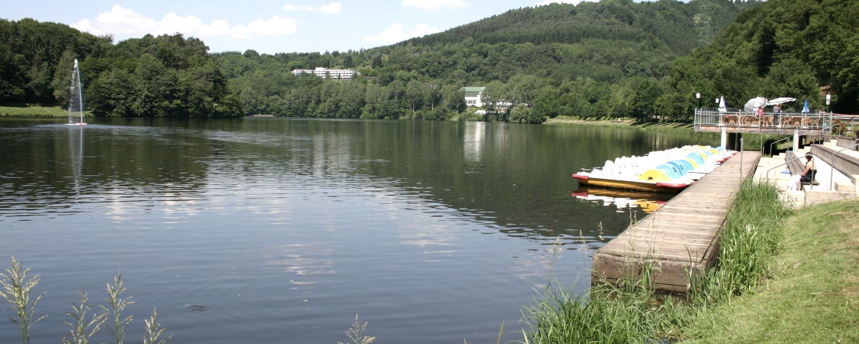 Stausee Bitburg - Start der Wanderung, © TI Bitburger Land