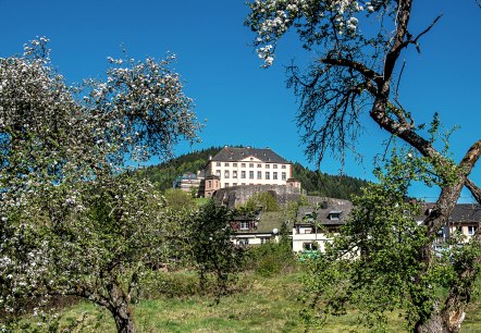 Schloss Malberg -Blick bei der Gemeindehalle Malberg, © Tourist-Information Bitburger Land_Monika Mayer