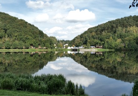 Panorama des Stausee Bitburg in Biersdorf am See, © TI Bitburger Land