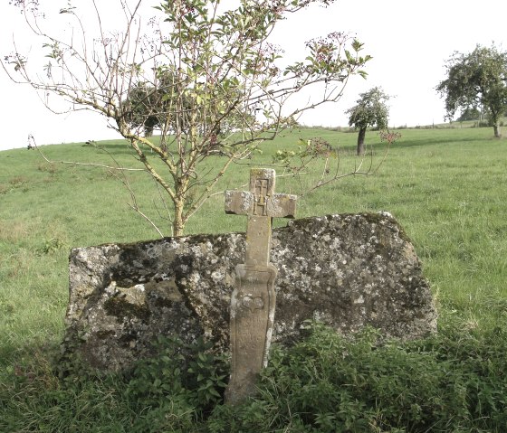 Streuobstwiesen oberhalb von Erdorf mit Wegkreuz von 1804, © NaturAktivErleben