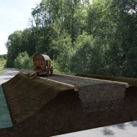 Römerstraße Meilbrück, © ARGO - Augmented Archaeology (Universität Trier)