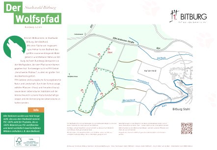 infotafel-start-wolfspfad, © Forstrevier Bitburg