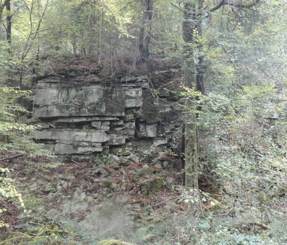 Felsformationen am Wanderweg bei St. Thomas, © TI Bitburger Land